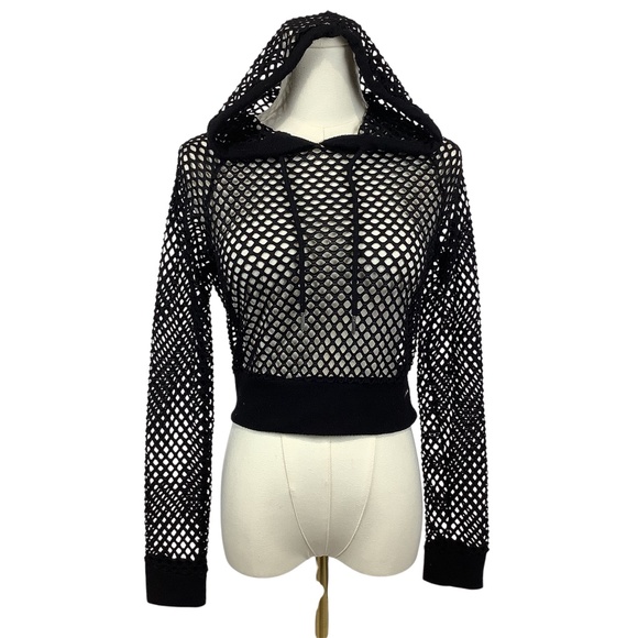 Sommer Ray Mesh Cropped Hoodie - Picture 1 of 4